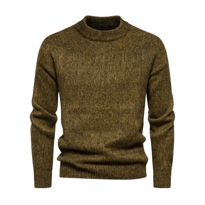 Men's Casual Round Neck Loose Knitted Pullover Sweater 9262181712056