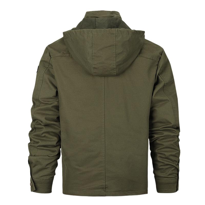 Men's Solid Casual Hooded Jacket 9261098991800