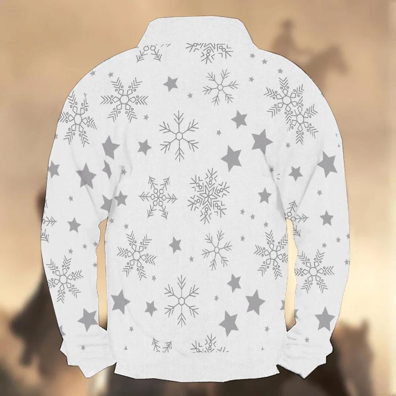 Men's Geometric Festival Print Stand Collar Long Sleeve T-Shirt 9261143982264