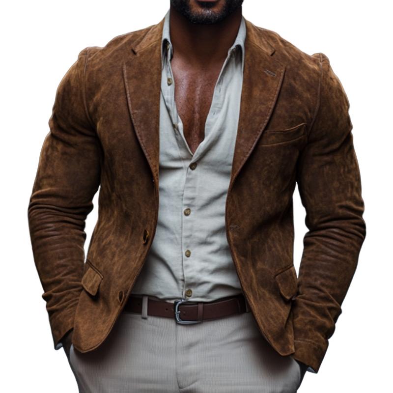 Men's Vintage Suede Blazer 9877927297208