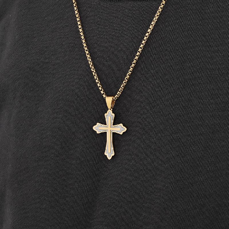 Retro Casual Color Matching Cross Necklace 9274168410296