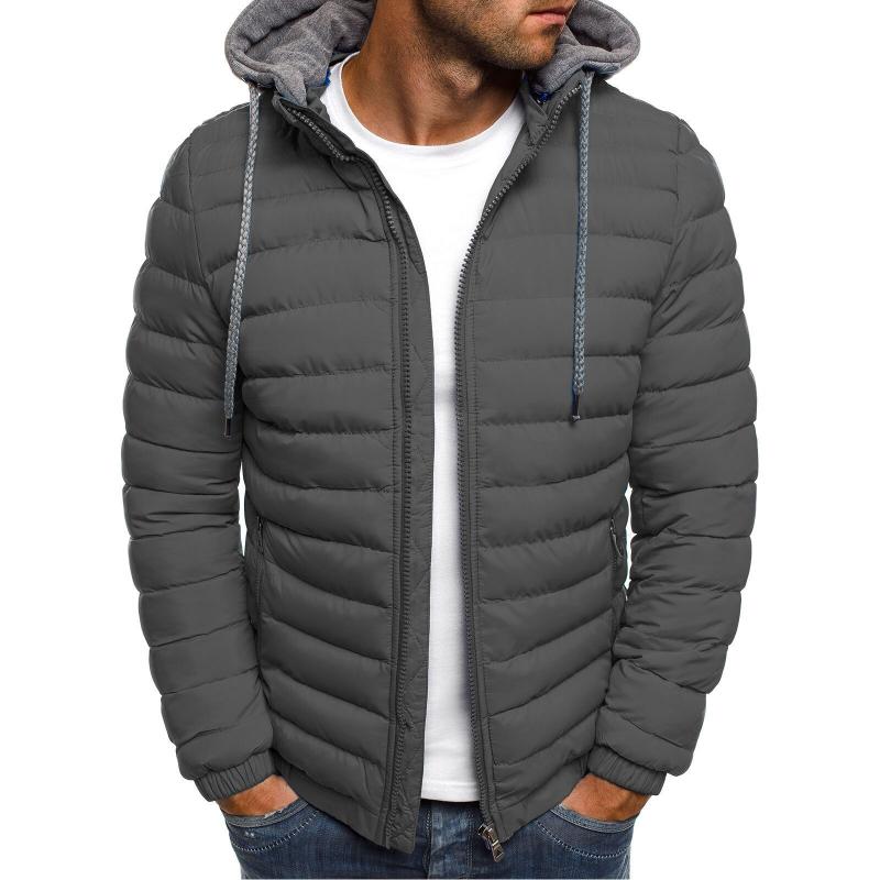 Men's Casual Hooded Long Sleeve Padded Jacket 9261085163704