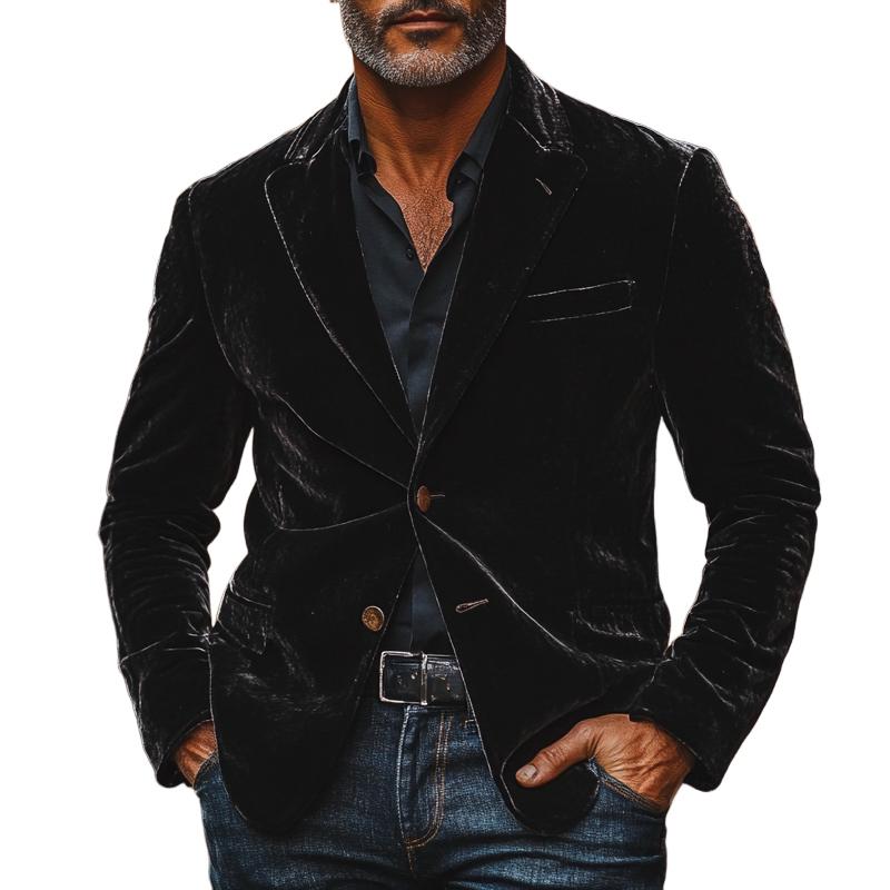 Men's Classic Velvet Blazer 9877927395512