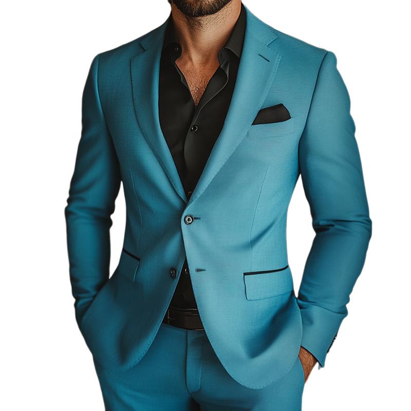 Men's Vintage Casual Solid Color Single Breasted Blazer 9877216362680