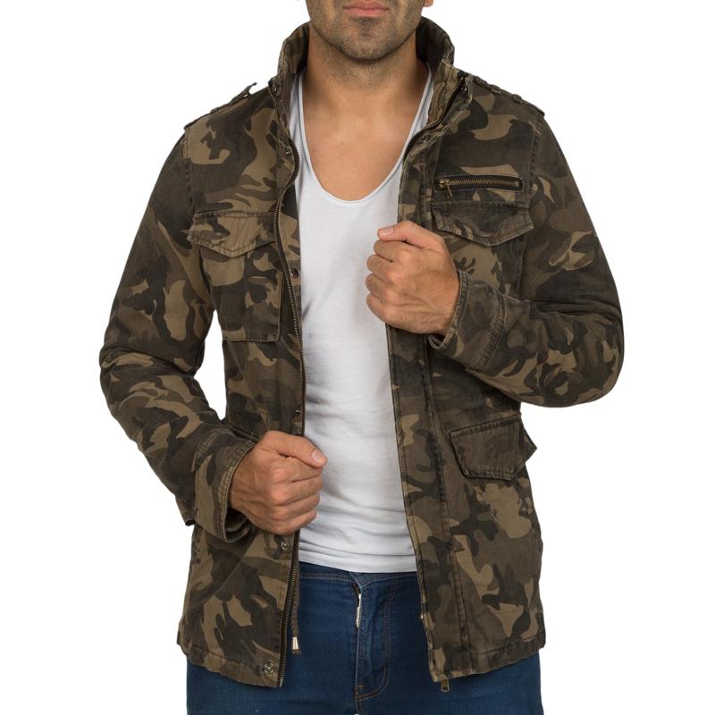 Men's Casual Stand Collar Camouflage Work Jacket 9885321068728