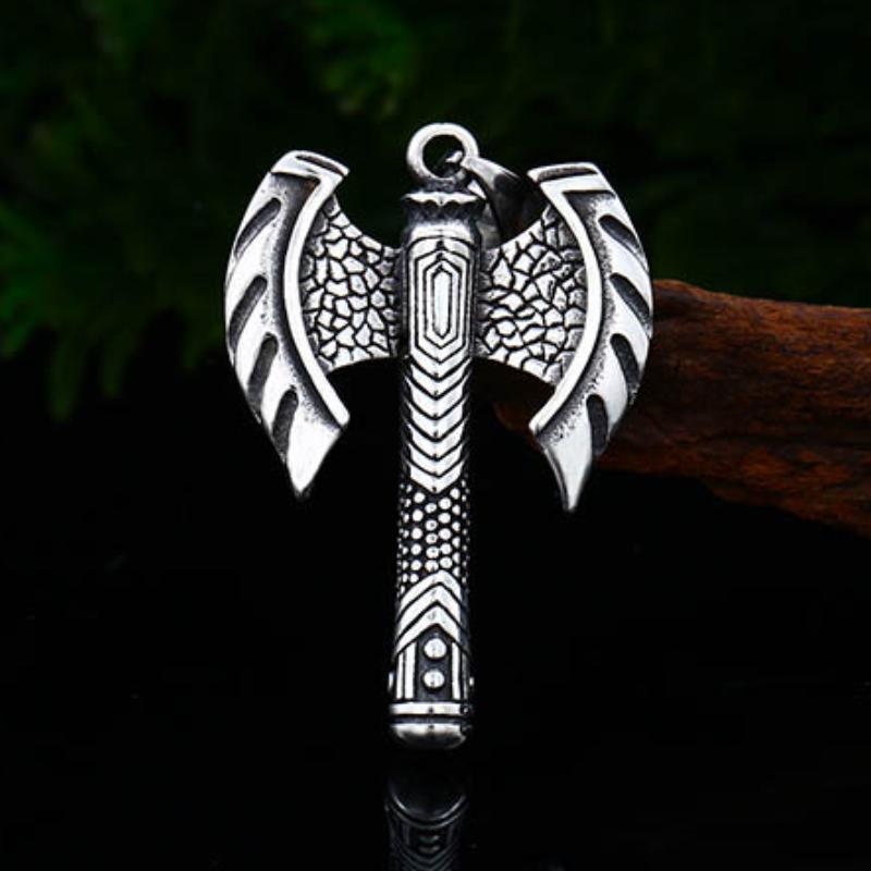 Vintage casual Nordic Viking axe necklace 9274168148152