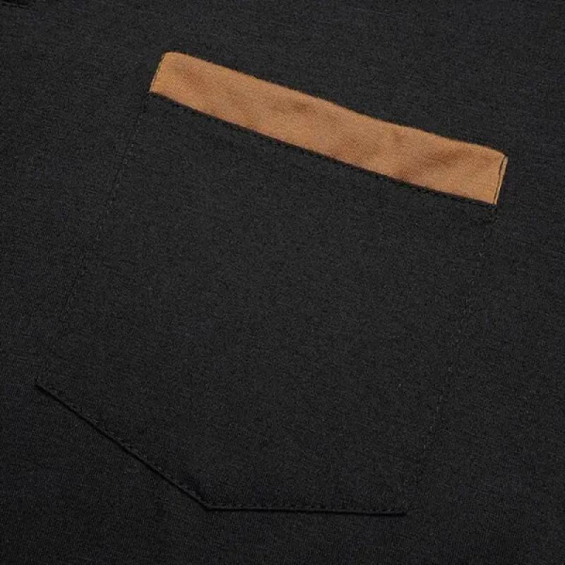 Men's Casual Colorblock Stand Collar Slim Fit Long Sleeve T-Shirt 9882785874104