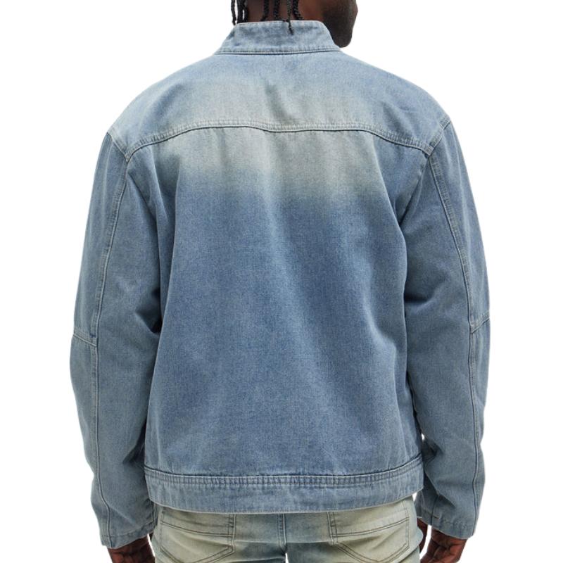 Men's Casual Stand Collar Denim Jacket 9885321167032