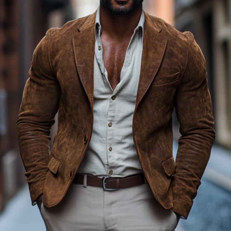 Men's Vintage Suede Blazer 9877927297208