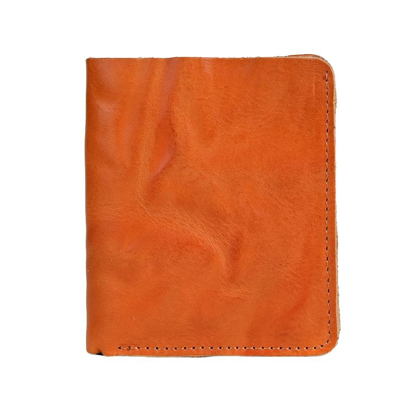 Men's Vintage Top Layer Cowhide Distressed Wrinkled Wallet 9880240095416