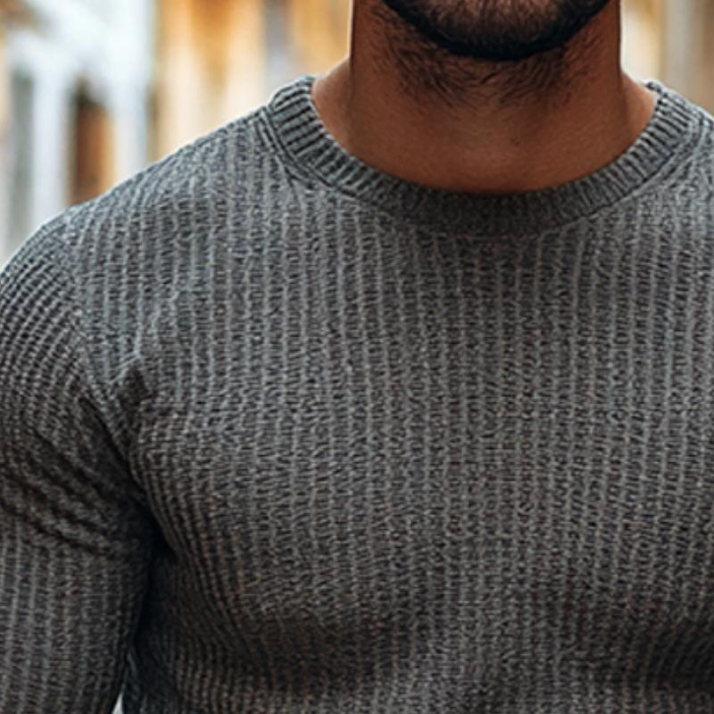 Men's Retro Casual Round Neck Printed Long Sleeve T-Shirt 9879659086008