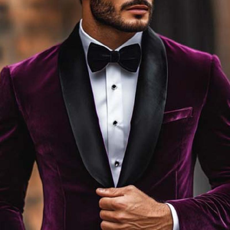 Men's Classic Retro Shawl Collar Slim Fit Blazer 9272629395640