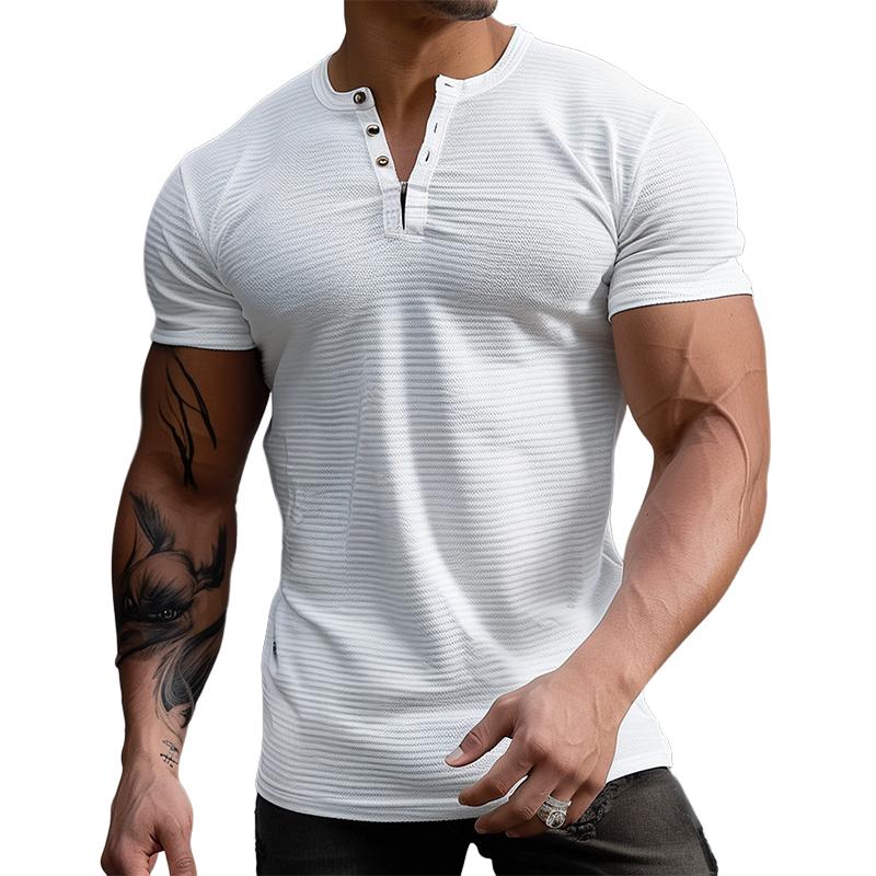 Men's Casual Simple Solid Color T-shirt 9261140377784