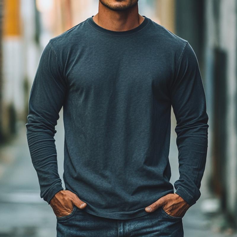 Men's Classic Versatile Casual Long Sleeve T-Shirt 9877215084728