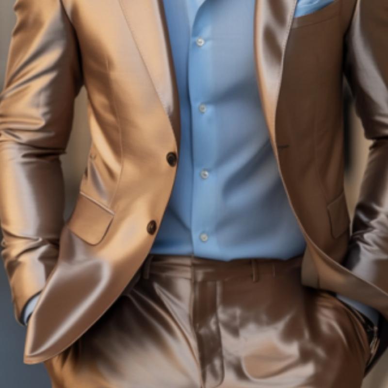 Men's Classic Casual Slim Fit Solid Color Satin Blazer 9887360319672