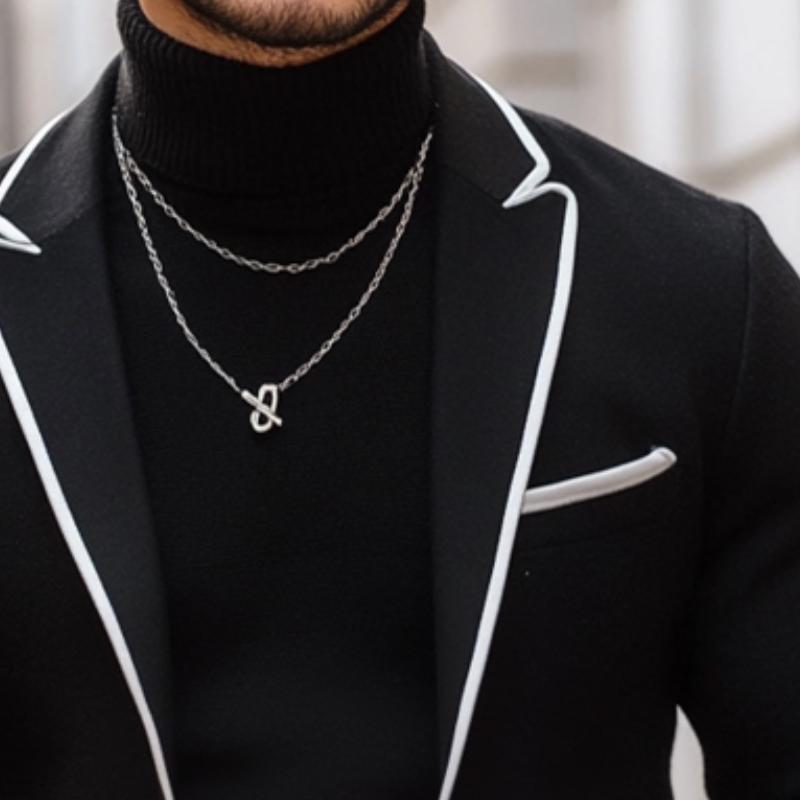 Men's Retro Casual Colorblock Single Breasted Blazer 9885838540984